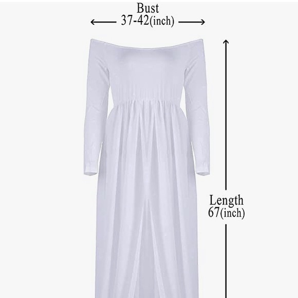 White Maternity gown/ dress - Picture 2 of 2